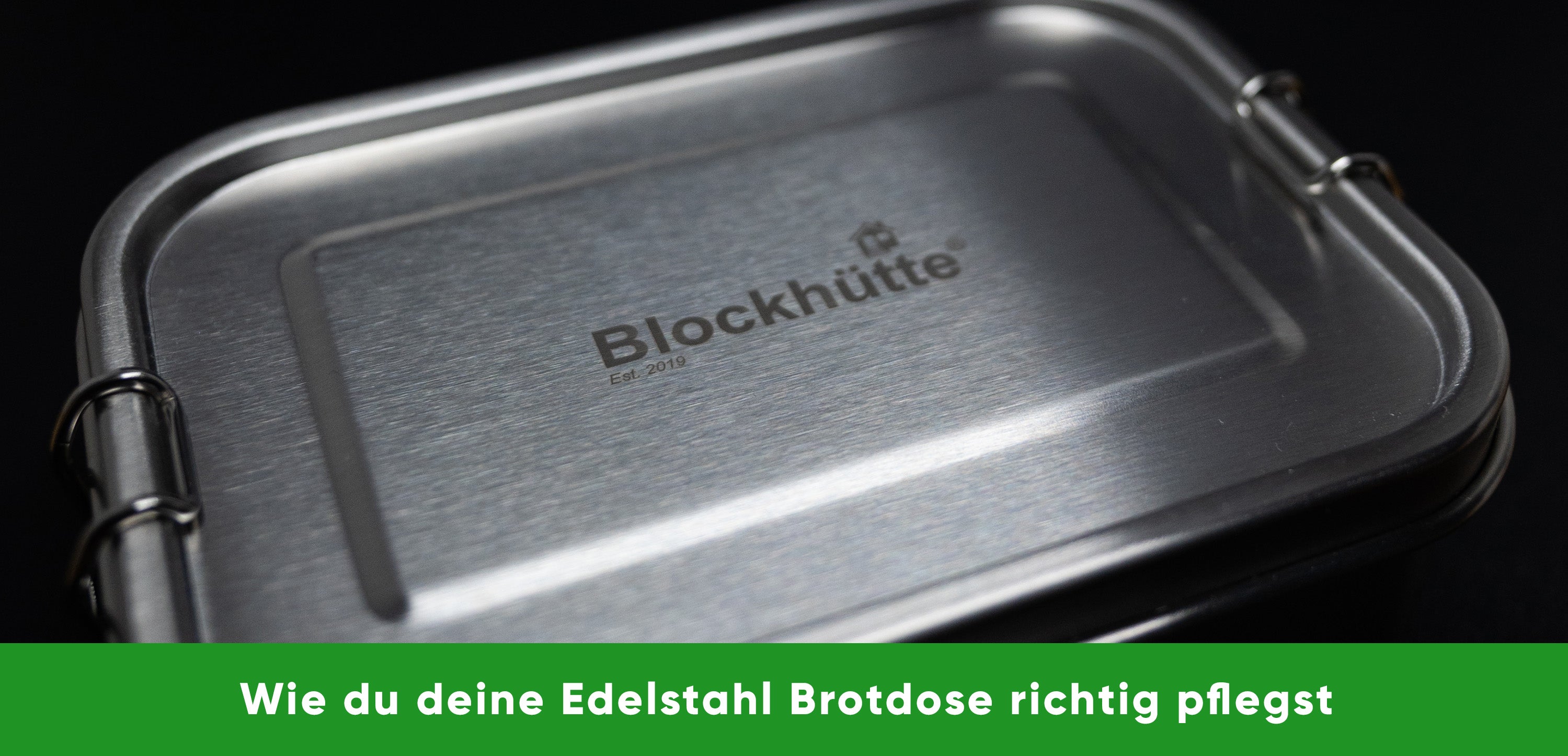 Blockhütte Edelstahl Brotdose