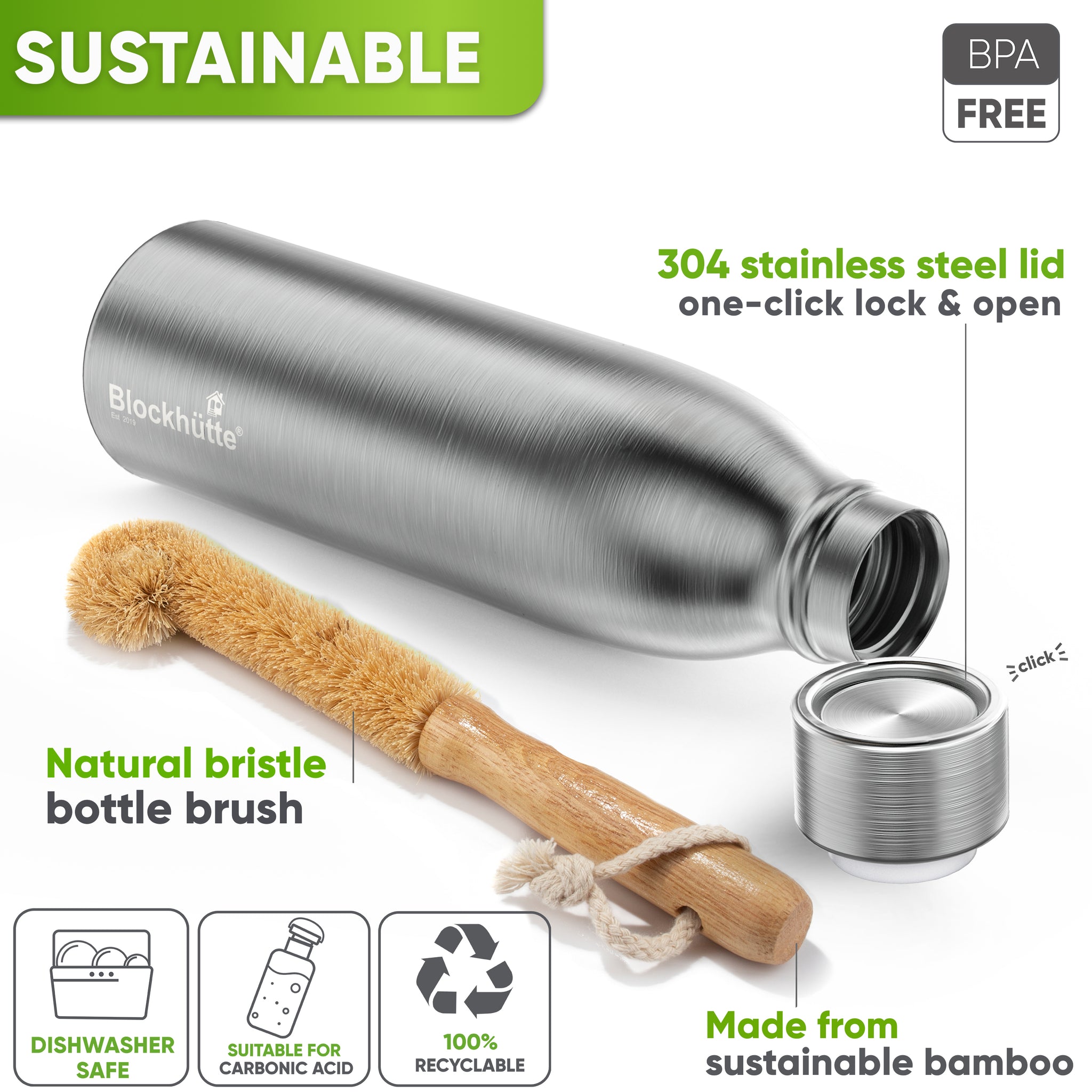 Custom Water Bottles Sport - Personalised with Name