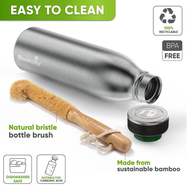 Active Day Bundle - Food Jar & Sports Bottle - 1000ml - Blockhütte UK