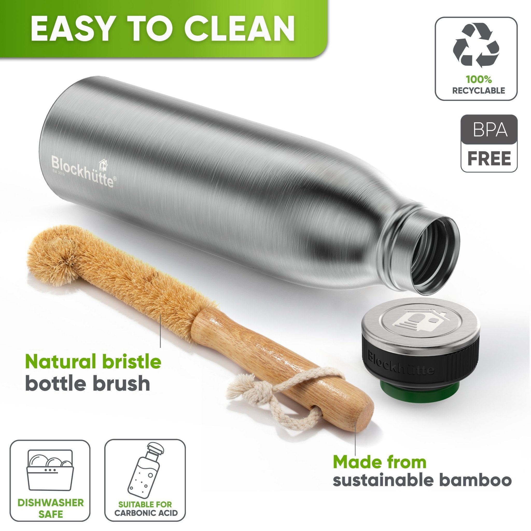 Everyday Bundle - Lunch Box & Sports Bottle - 800ml - Blockhütte UK