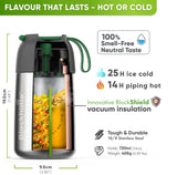 Insulated Stainless Steel Food Flask - Anti - Vacuum Lid - 1000ml - Blockhütte UK