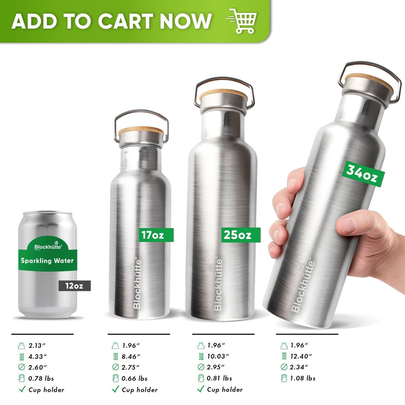 Lunch Bundle - Food Jar & Water Bottle - 1000ml - Blockhütte UK