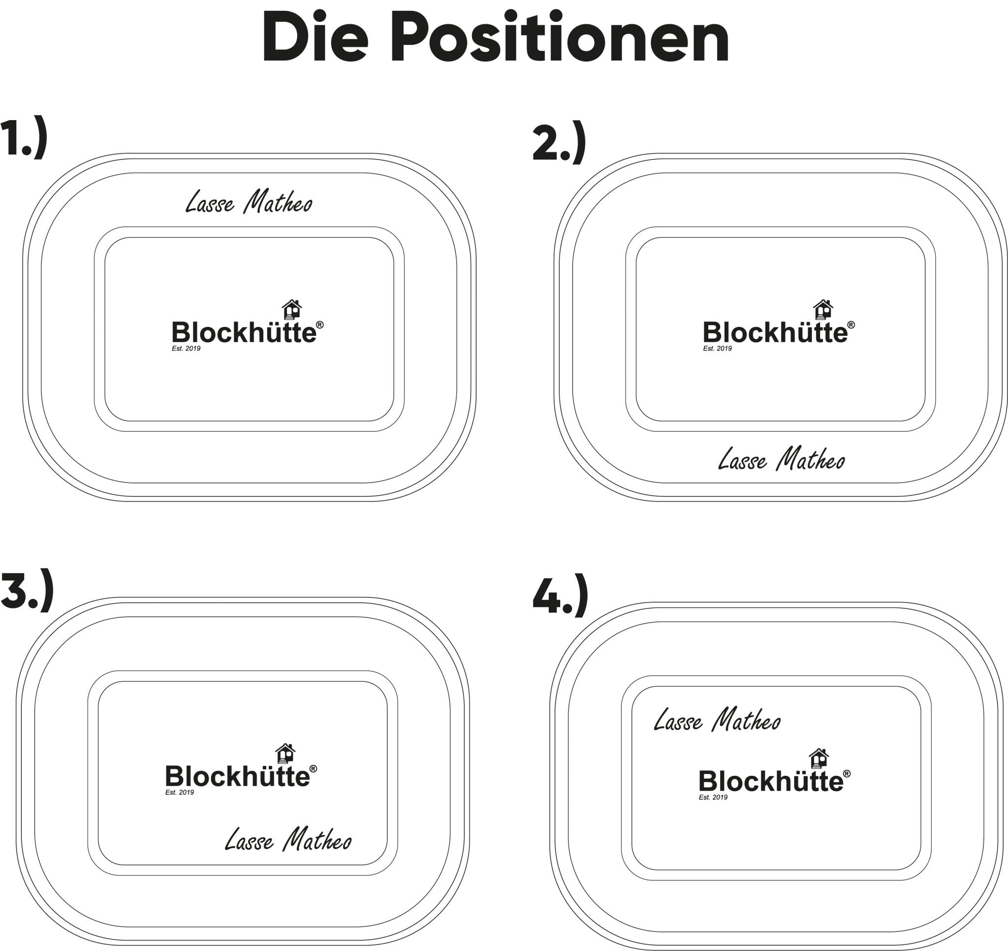 Personalised Stainless Steel Lunch Box - Custom Engraving Included - 1400ml - Blockhütte UK