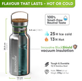 Personalised Stainless Steel Water Bottle - With Name Engraving - 1000ml - Blockhütte UK