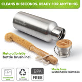 Personalised Stainless Steel Water Bottle - With Name Engraving - 1000ml - Blockhütte UK