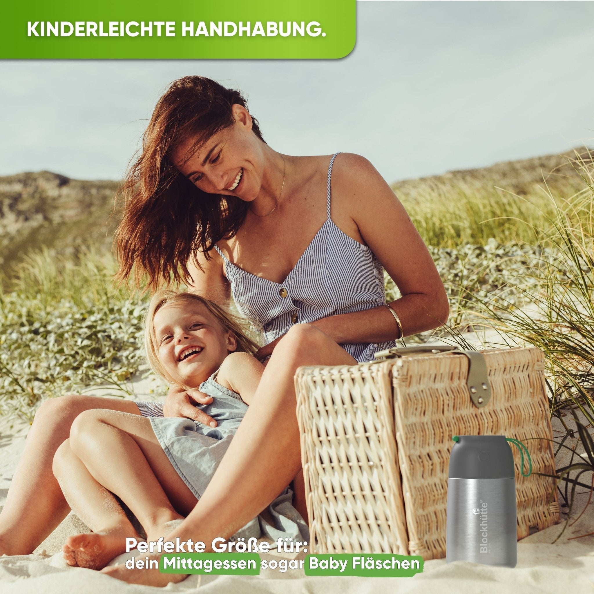 Stainless Steel Food Flask Insulated - Turquoise - Blockhütte UK