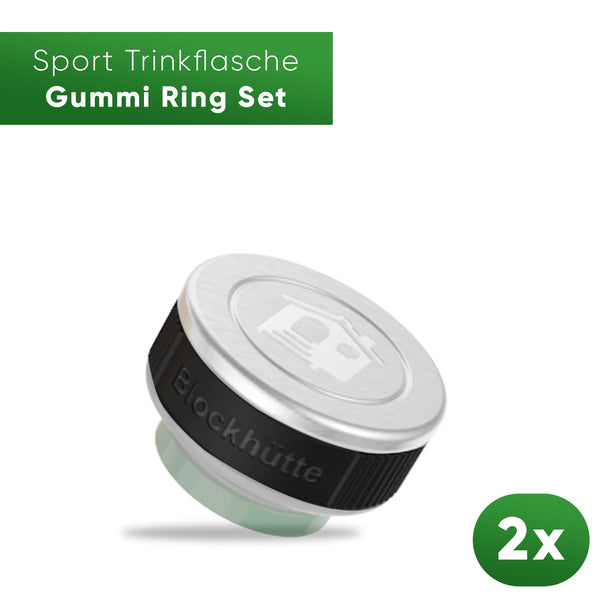 Stainless Steel Sports Bottle - Ribber Ring - Green - Blockhütte UK