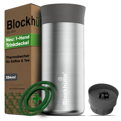 Stainless Steel Thermo Mug for Coffee & Tea - 354ml - Blockhütte UK