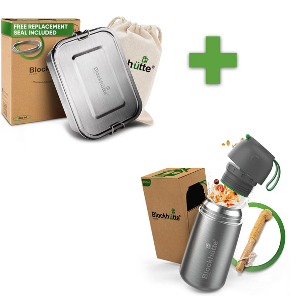 Workday Lunch Kit - Food Jar & Lunch Box - 1000ml - Blockhütte UK